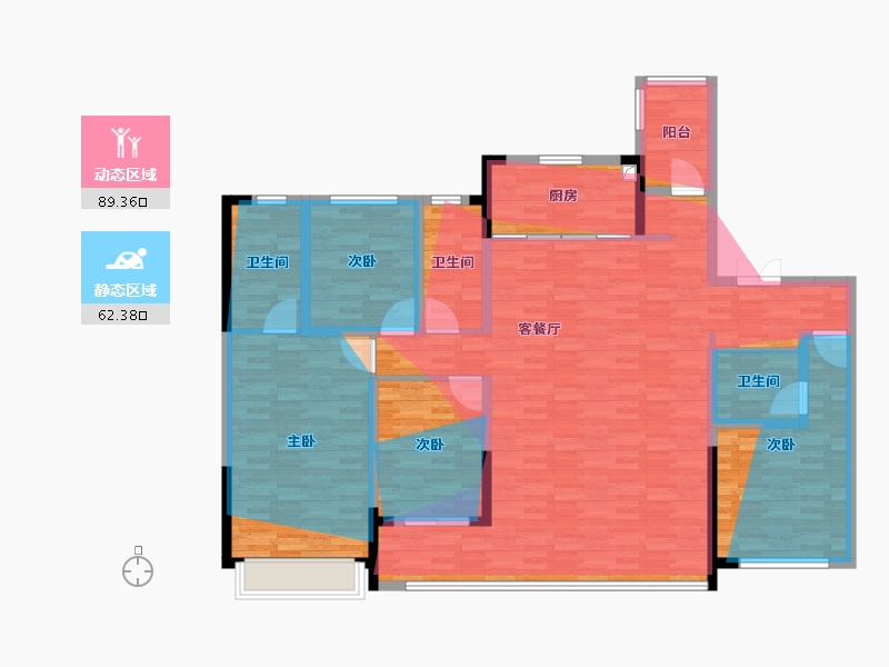 湖南省-长沙市-龙湖·云河颂营销中心-148.14-户型库-动静分区