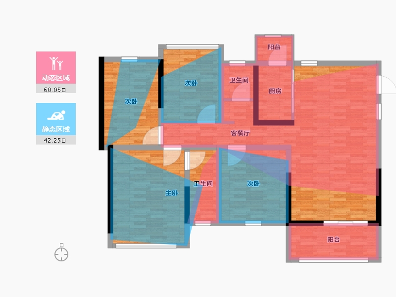 广西壮族自治区-南宁市-城建公园壹号-90.32-户型库-动静分区