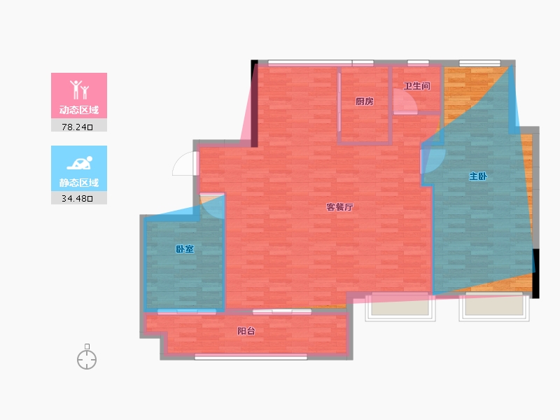 安徽省-蚌埠市-璀璨华城二区-108.00-户型库-动静分区