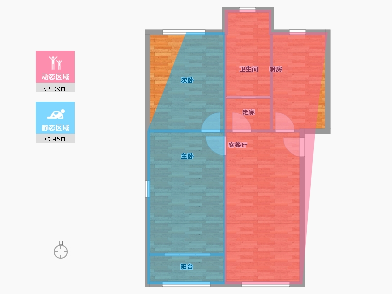 上海-上海市-凤城二村小区-72.00-户型库-动静分区