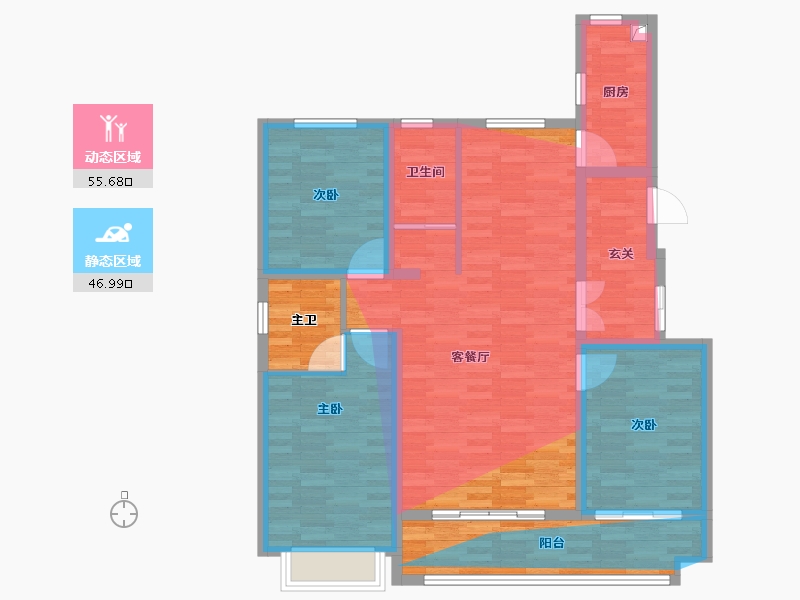 河北省-邢台市-德贤华府-111.29-户型库-动静分区