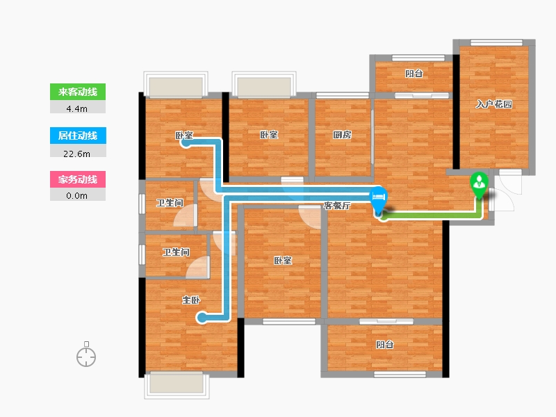 湖南省-娄底市-学仕府-125.85-户型库-动静线