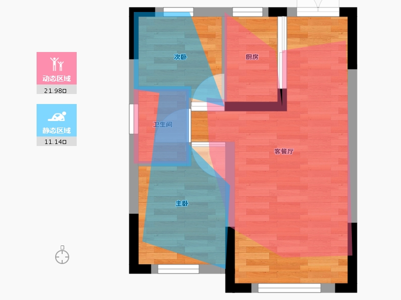 辽宁省-丹东市-城市之光-67.21-户型库-动静分区