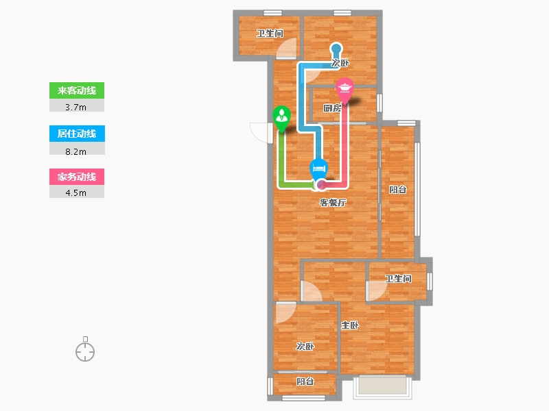 河南省-郑州市-大正水晶森林三期-94.25-户型库-动静线