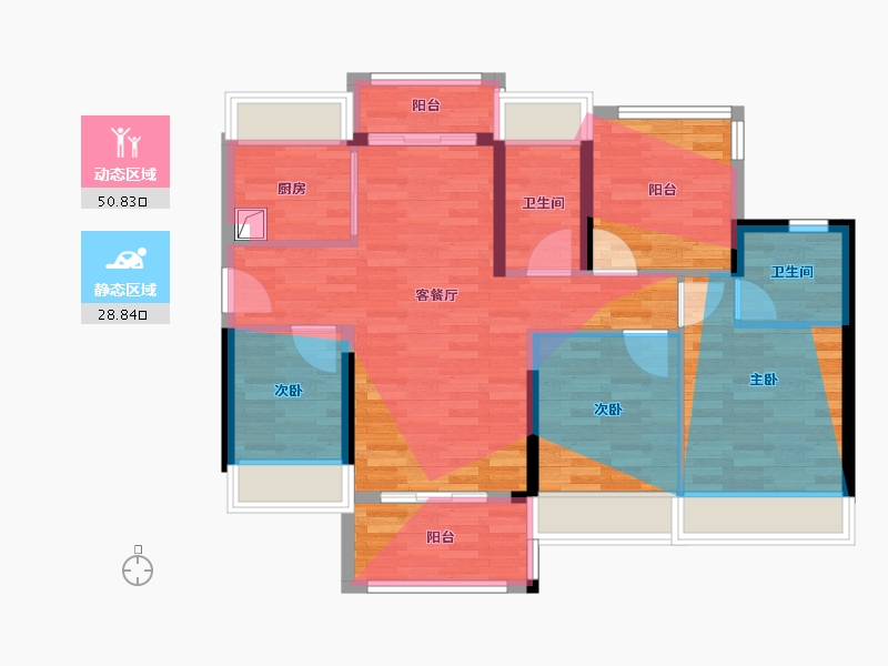 广东省-江门市-江门万科金域华府营销中心-102.00-户型库-动静分区