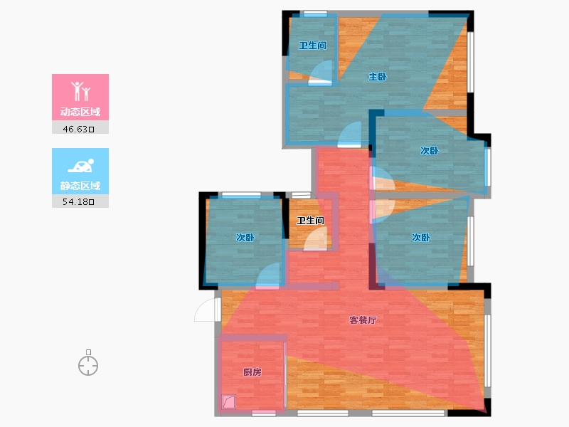 新疆维吾尔自治区-和田地区-川亿中央公园-116.00-户型库-动静分区