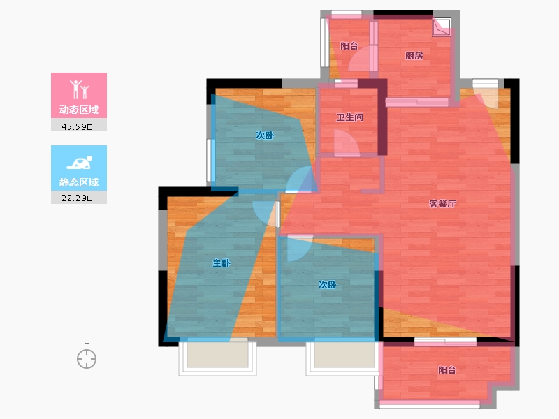 广东省-广州市-南悦明珠花园-72.00-户型库-动静分区