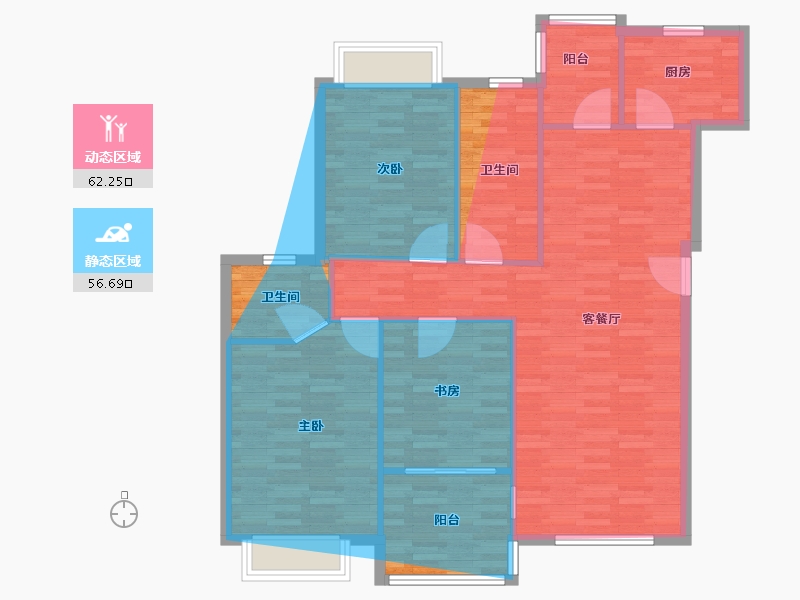 湖北省-武汉市-联投金色港湾4期-100.00-户型库-动静分区