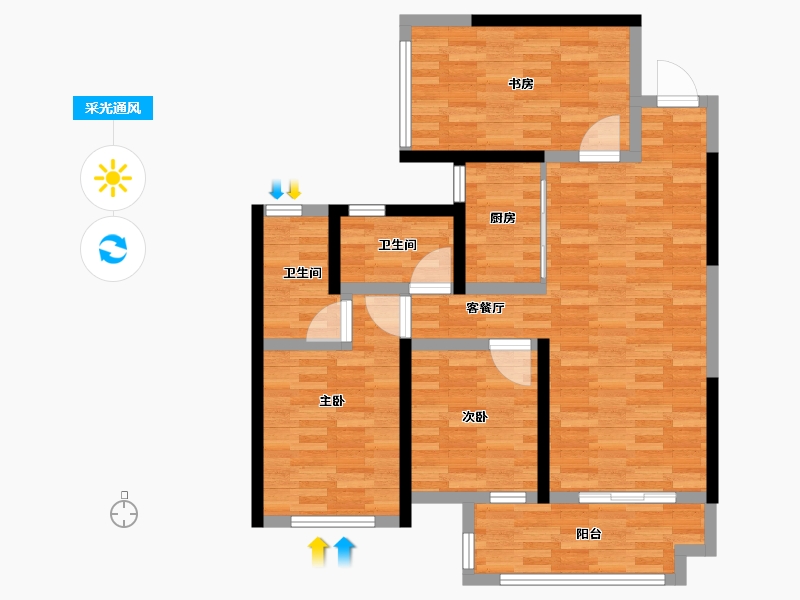 广西壮族自治区-玉林市-彰泰永顺学府-78.05-户型库-采光通风