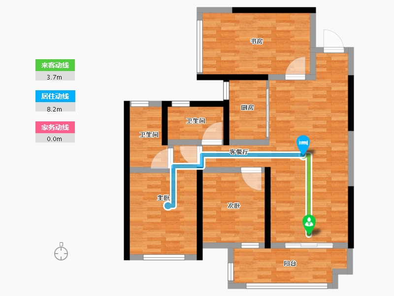 广西壮族自治区-玉林市-彰泰永顺学府-78.05-户型库-动静线