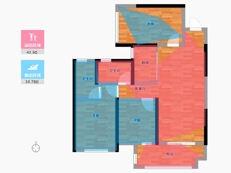 广西壮族自治区-玉林市-彰泰永顺学府-78.05-户型库-动静分区