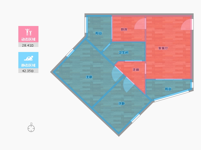 四川省-成都市-柳河雅居院-60.80-户型库-动静分区