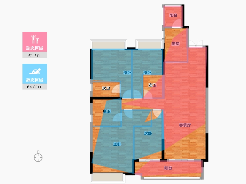 广东省-广州市-天河区保利天汇五期-150.40-户型库-动静分区