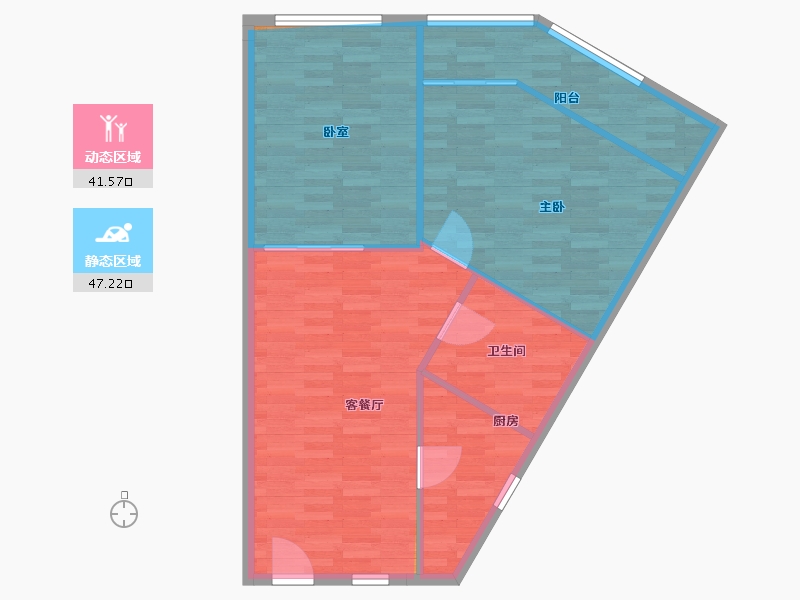 天津-天津市-书苑里(南北大街)-86.40-户型库-动静分区