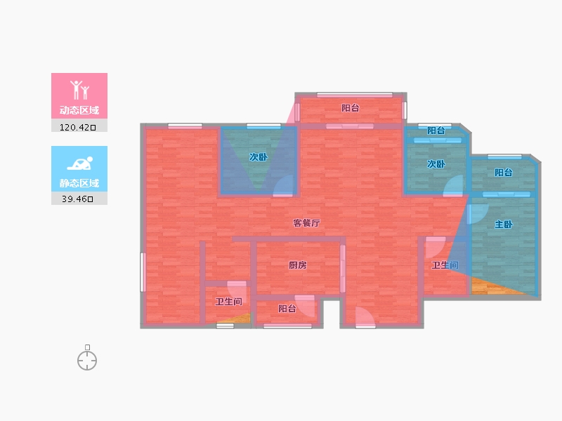 广西壮族自治区-防城港市-乐天花园-160.08-户型库-动静分区