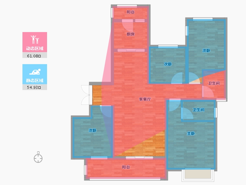 四川省-眉山市-璟瑞府-106.30-户型库-动静分区