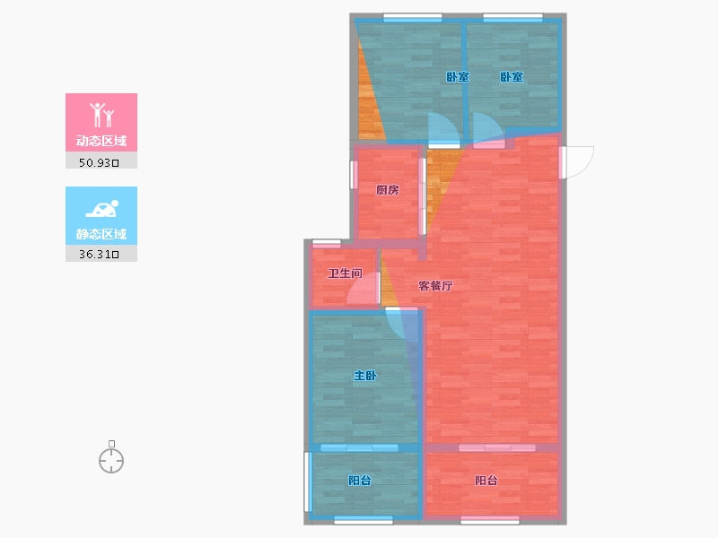 山西省-临汾市-中心·天悦府-79.20-户型库-动静分区