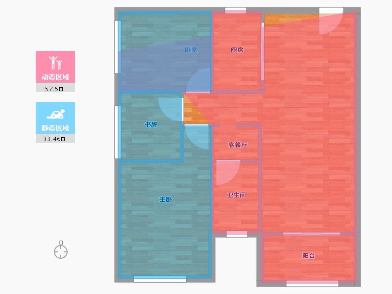 湖南省-长沙市-鑫远悦城-80.10-户型库-动静分区