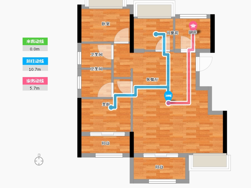 福建省-宁德市-天马文澜-72.00-户型库-动静线