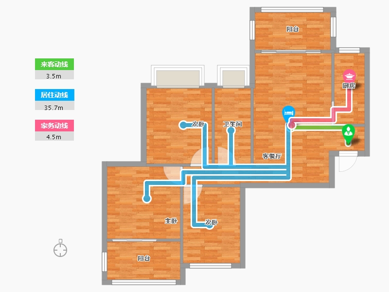 福建省-南平市-碧全月亮湾-80.87-户型库-动静线