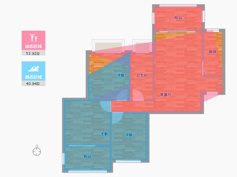 福建省-南平市-碧全月亮湾-80.87-户型库-动静分区