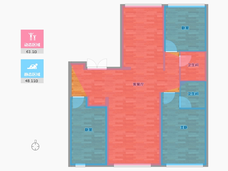 山西省-大同市-九如瀛湖-103.43-户型库-动静分区