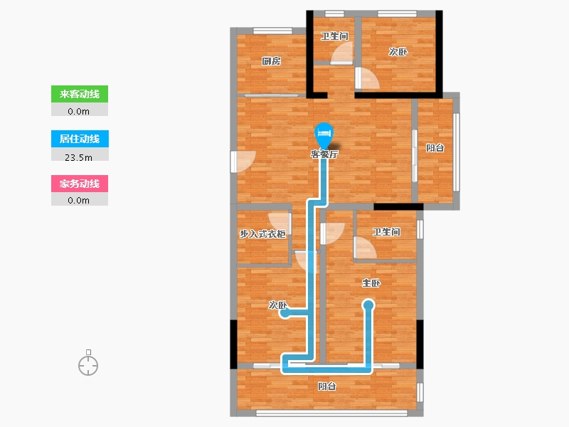 江苏省-淮安市-九里锦华苑-106.41-户型库-动静线