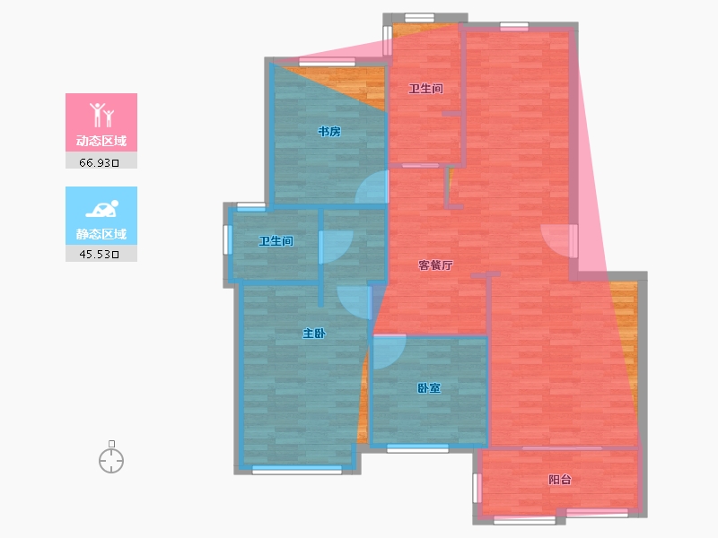 浙江省-宁波市-都市森林-二期-90.40-户型库-动静分区