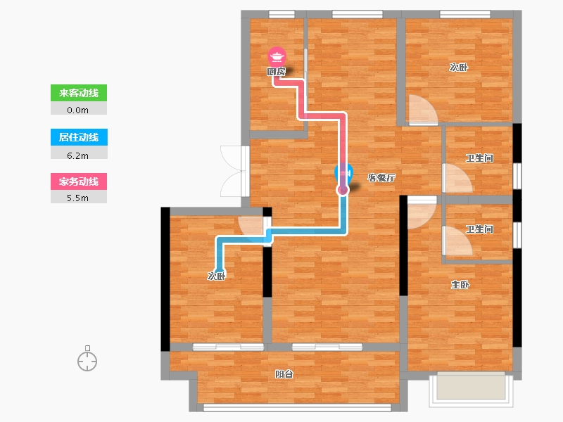 新疆维吾尔自治区-石河子市-菏建国府-110.40-户型库-动静线