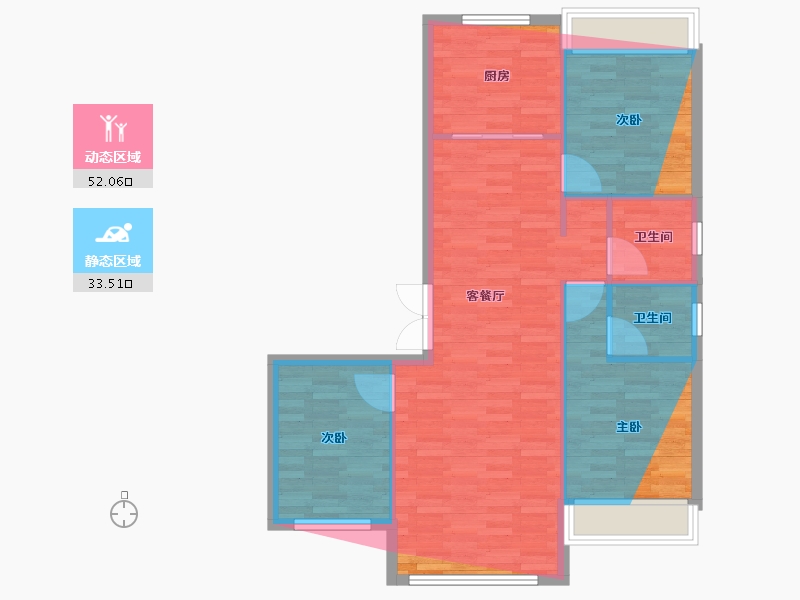 甘肃省-金昌市-恒昌首府-96.00-户型库-动静分区