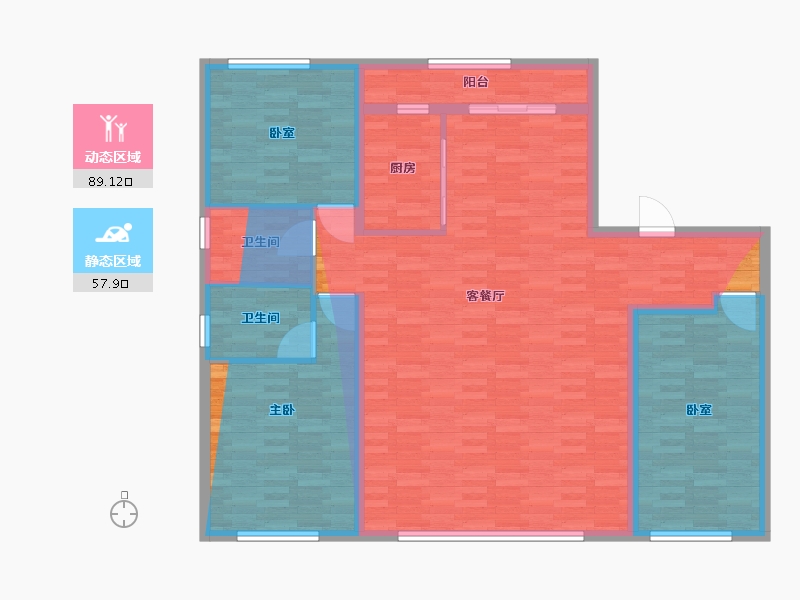 河南省-漯河市-红澄九璞-119.20-户型库-动静分区