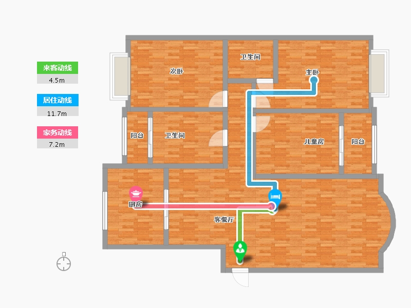 江苏省-南京市-徐州市鼓楼区法苑小区-112.00-户型库-动静线