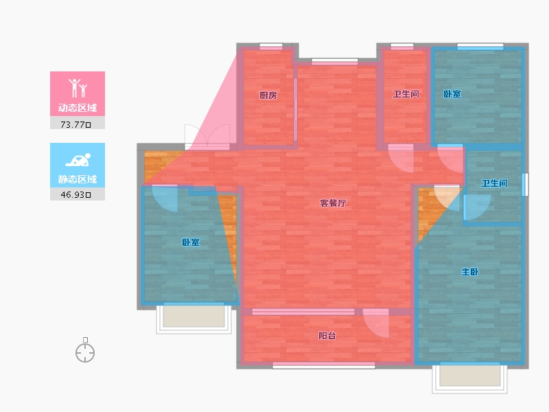 河北省-石家庄市-五合锦江府-123.20-户型库-动静分区