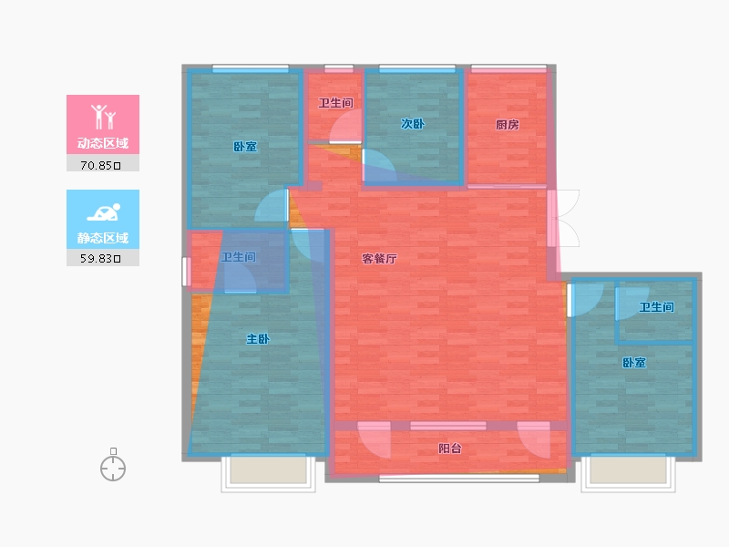 河北省-石家庄市-云和赋-128.00-户型库-动静分区