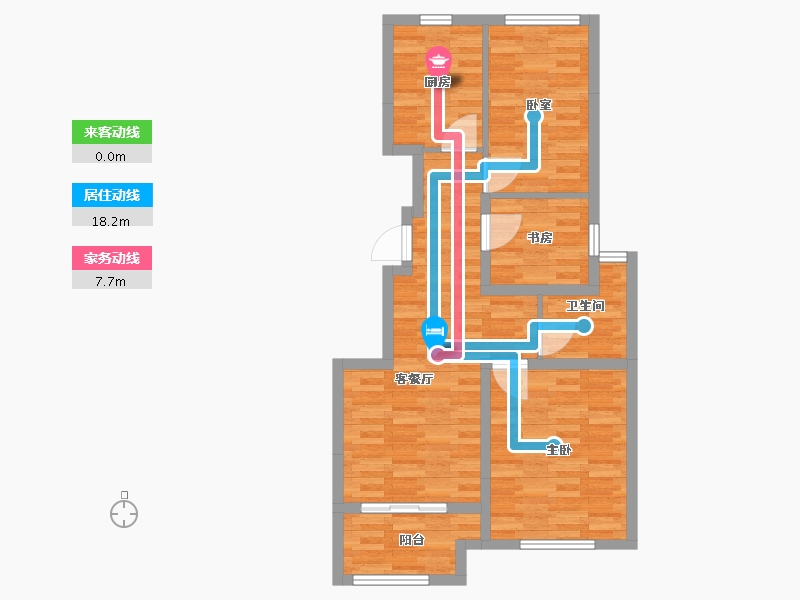 江苏省-南京市-明秀映江苑-72.00-户型库-动静线