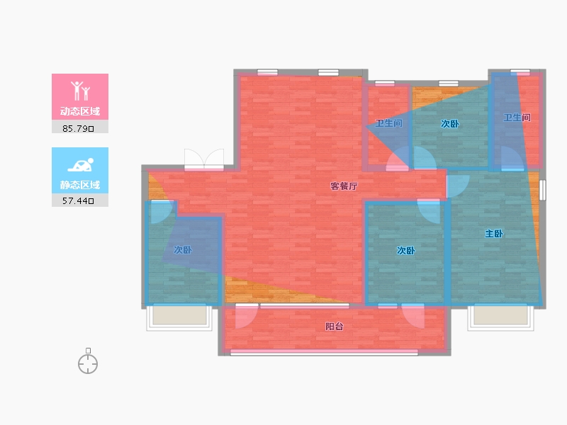 山东省-青岛市-森林公园-133.60-户型库-动静分区