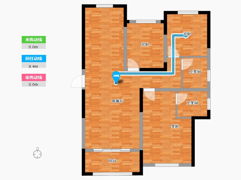 河南省-许昌市-瑞贝卡兴天下三期-110.50-户型库-动静线