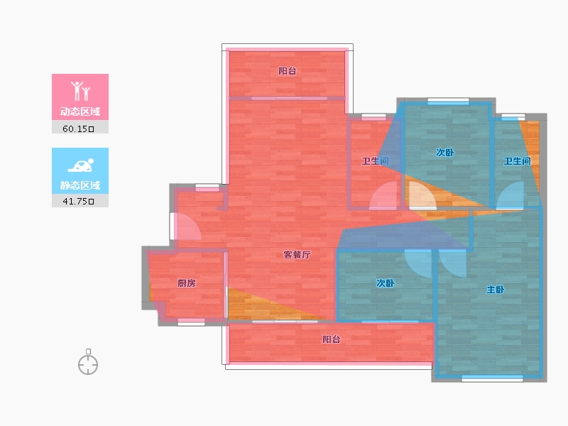 广东省-惠州市-康城四季花园五期-91.20-户型库-动静分区