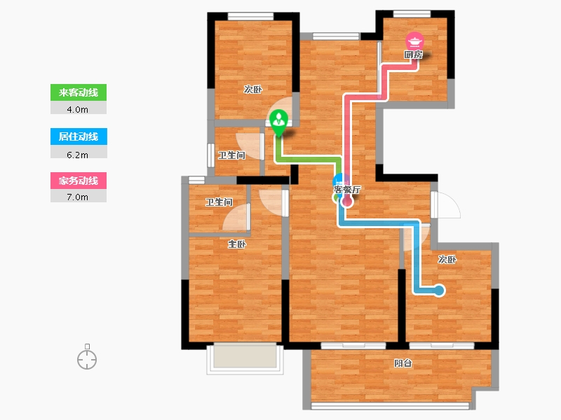 山东省-菏泽市-云峰中央公园-96.00-户型库-动静线