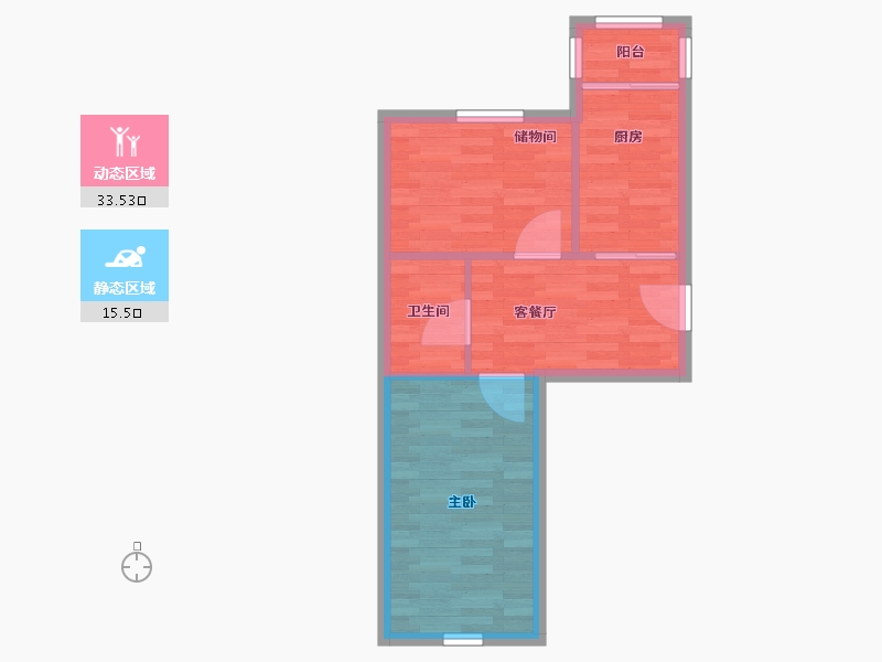 辽宁省-沈阳市-肇兴家园-52.50-户型库-动静分区