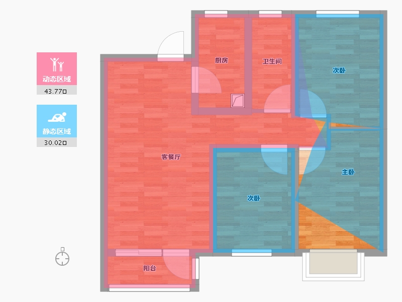 河北省-唐山市-公园悦府-79.04-户型库-动静分区