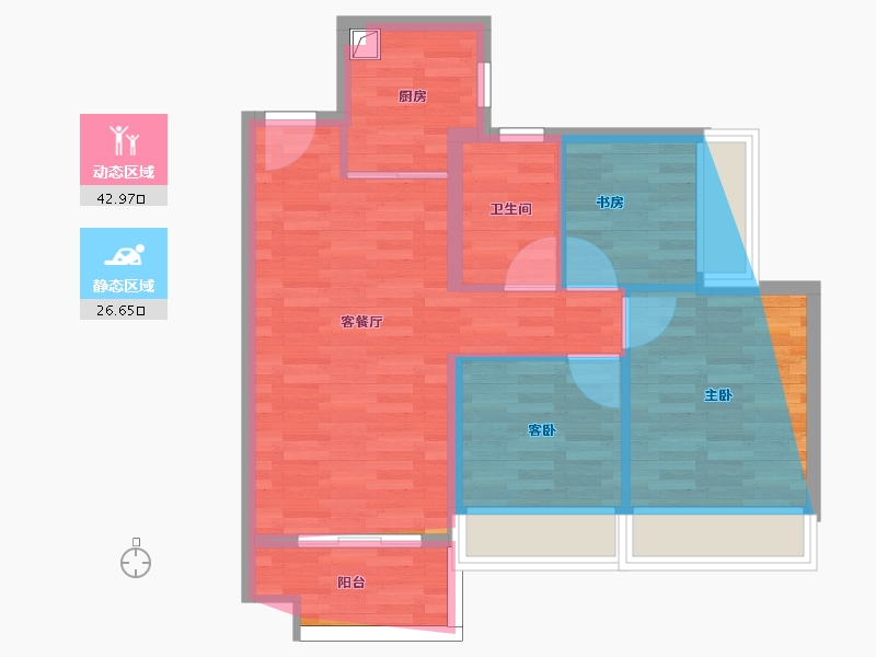 广东省-广州市-星汇城TOD-62.60-户型库-动静分区