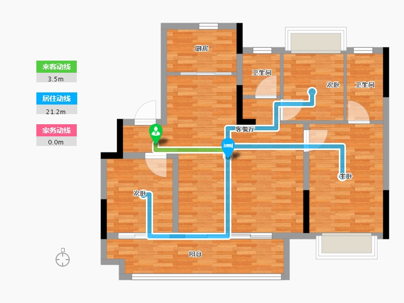 江苏省-镇江市-建华·玖珑樾-88.00-户型库-动静线