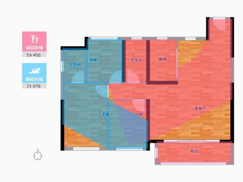 湖北省-武汉市-城投·金沙樾-95.02-户型库-动静分区