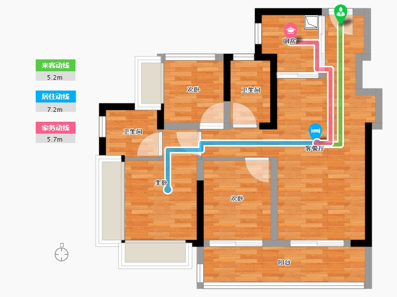 广东省-广州市-中建海丝城-70.59-户型库-动静线