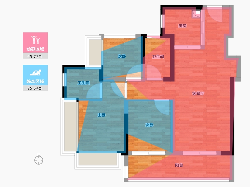 广东省-广州市-中建海丝城-70.59-户型库-动静分区