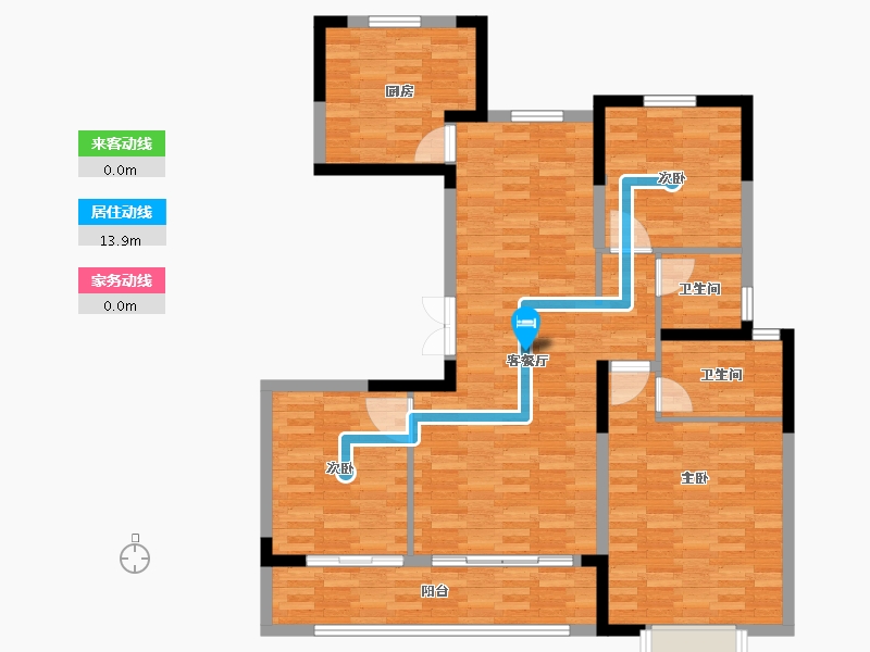 山东省-莱芜市-济莱地产金融中心-108.96-户型库-动静线