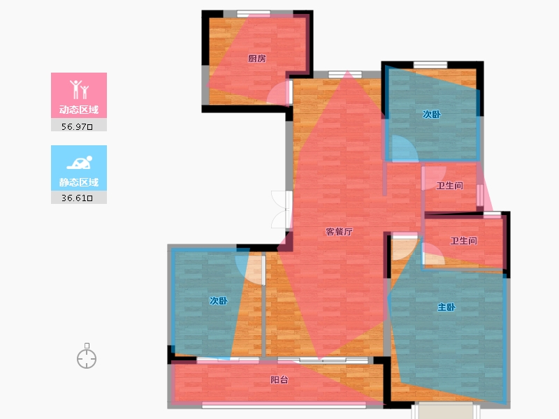 山东省-莱芜市-济莱地产金融中心-108.96-户型库-动静分区