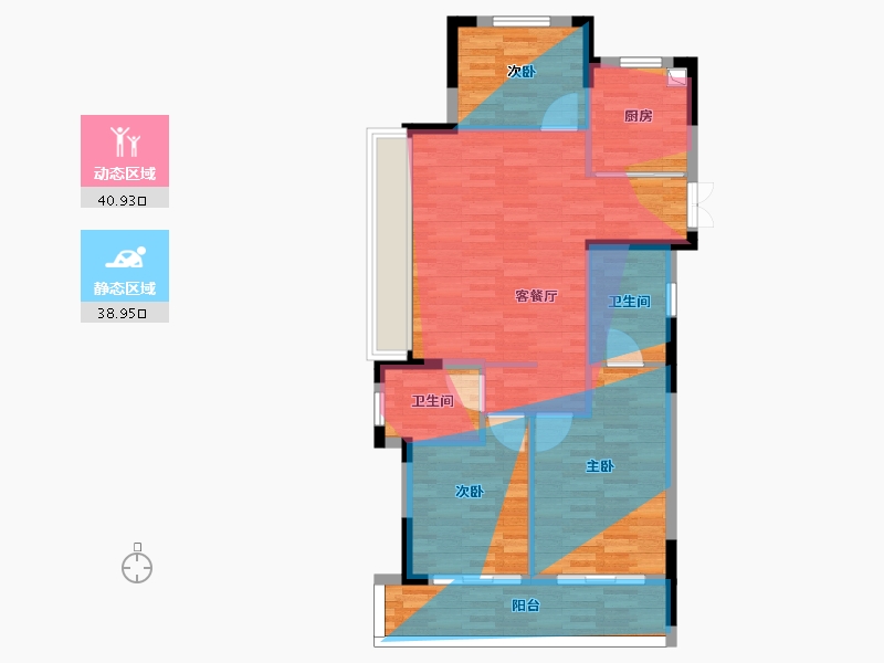 浙江省-杭州市-雍贤山庐(人才共有产权)-86.47-户型库-动静分区