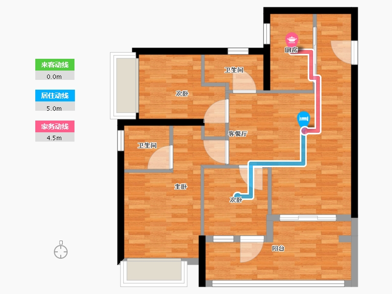 广东省-深圳市-深业上城学府-71.40-户型库-动静线